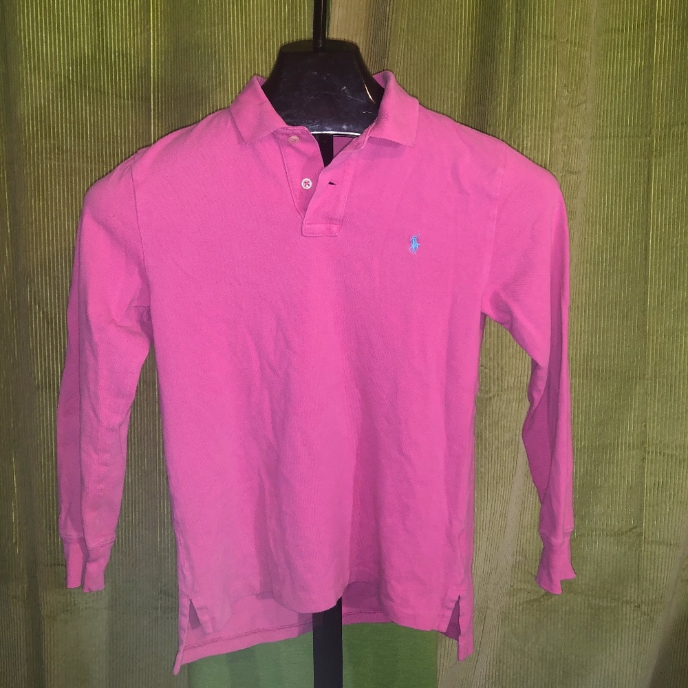 Boys Polo Ralph Lauren Long Sleeve Polo - Size M